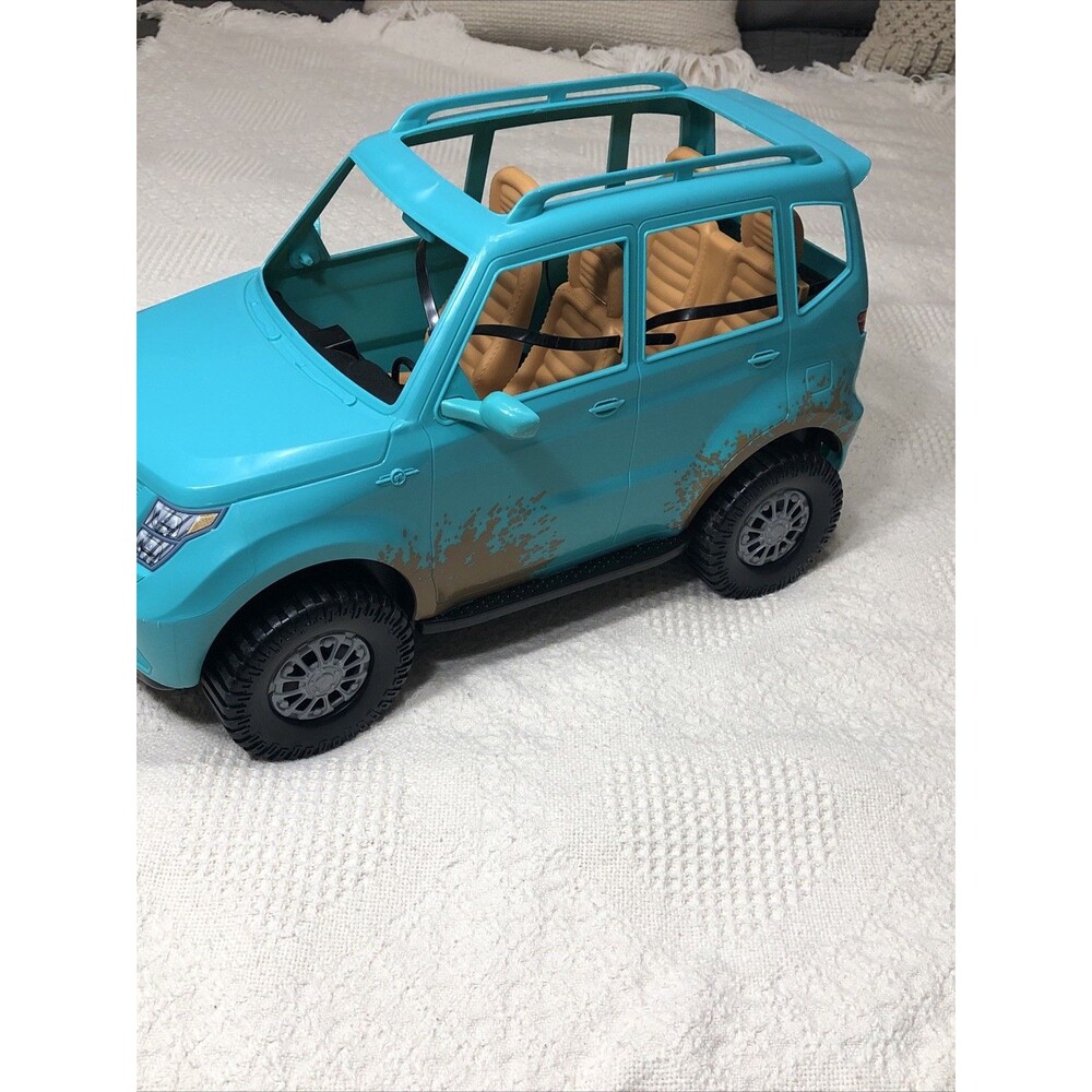 Barbie Mattel SUV Jeep Camping Fun 2016 Teal Off Road Mudding Car For 11.5” Doll - Picture 7 of 14